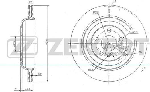 Zekkert BS-5770 - Гальмівний диск autocars.com.ua