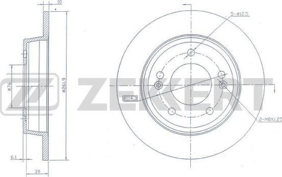 Zekkert BS-5800 - Гальмівний диск autocars.com.ua