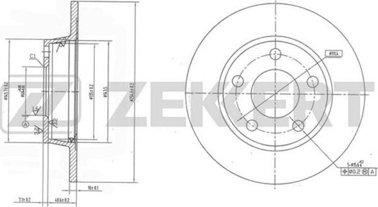 Zekkert BS-5806 - Тормозной диск autodnr.net