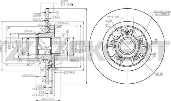 Zekkert BS-5869 - Тормозной диск autodnr.net