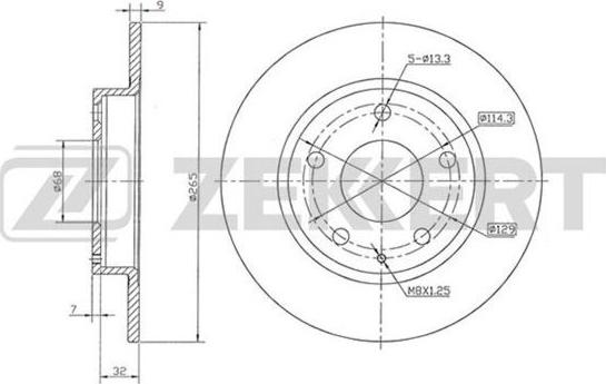 Zekkert BS-5891 - Тормозной диск autodnr.net