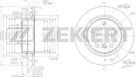 Zekkert BS-5910 - Гальмівний диск autocars.com.ua