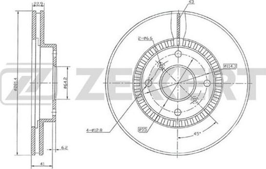 Zekkert BS-5914 - Тормозной диск autodnr.net