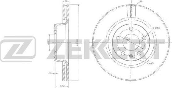 Zekkert BS-5921 - Тормозной диск avtokuzovplus.com.ua