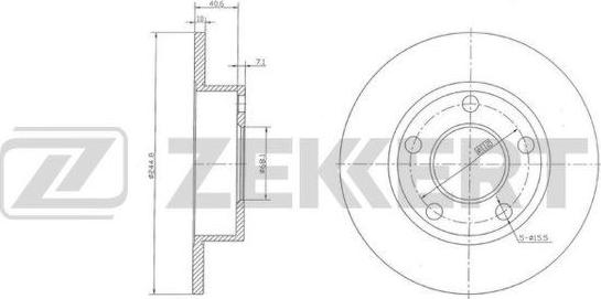 Zekkert BS-5929 - Гальмівний диск autocars.com.ua