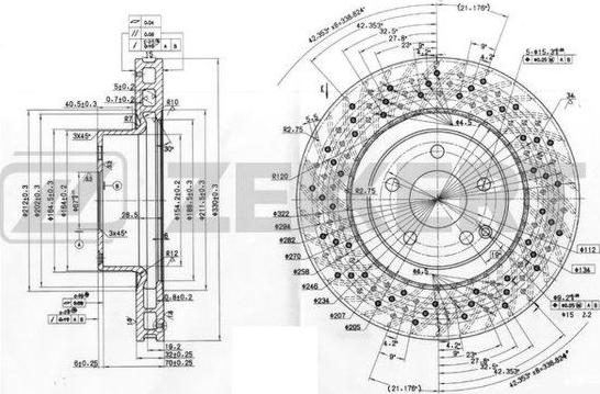 Zekkert BS-5952 - Тормозной диск avtokuzovplus.com.ua