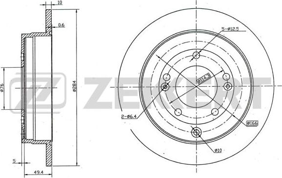 Zekkert BS-5957 - Тормозной диск autodnr.net