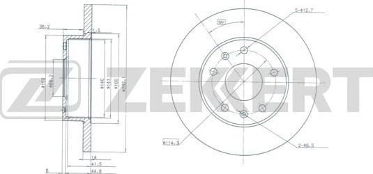 Zekkert BS-5959 - Гальмівний диск autocars.com.ua