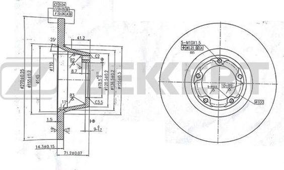 Zekkert BS-5979 - Тормозной диск autodnr.net