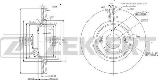 Zekkert BS-6021 - Тормозной диск avtokuzovplus.com.ua