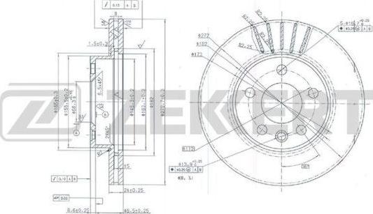 Zekkert BS-6026 - Тормозной диск avtokuzovplus.com.ua