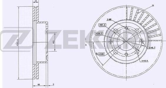 Zekkert BS-6047 - Гальмівний диск autocars.com.ua