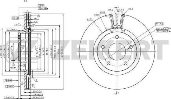 Zekkert BS-6064 - Тормозной диск autodnr.net