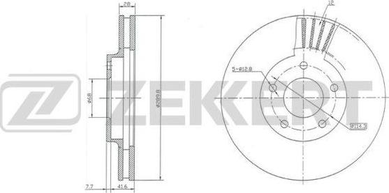 Zekkert BS-6086 - Тормозной диск avtokuzovplus.com.ua