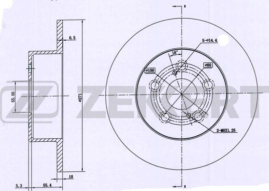 Zekkert BS-6104 - Тормозной диск avtokuzovplus.com.ua