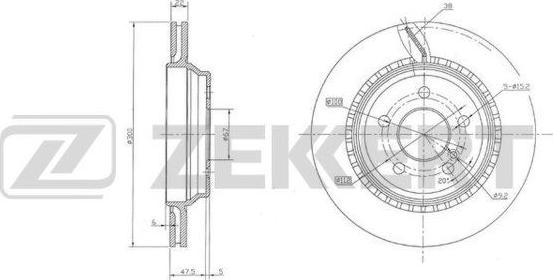 Zekkert BS-6126 - Гальмівний диск autocars.com.ua