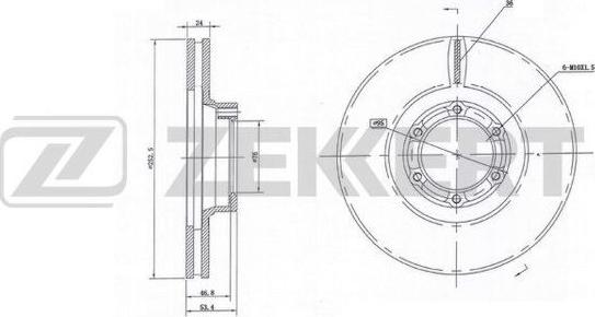 Zekkert BS-6130 - Тормозной диск avtokuzovplus.com.ua