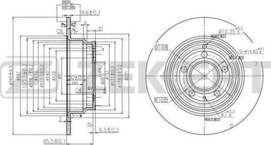 Zekkert BS-6146 - Тормозной диск avtokuzovplus.com.ua