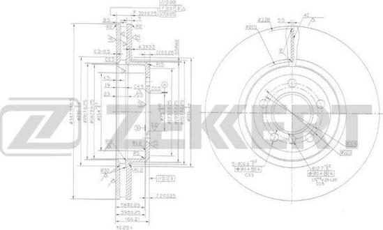 Zekkert BS-6160 - Гальмівний диск autocars.com.ua