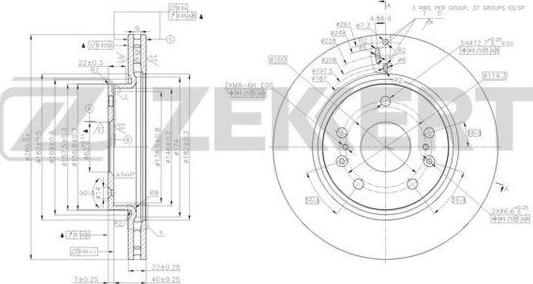 Zekkert BS-6175 - Тормозной диск avtokuzovplus.com.ua