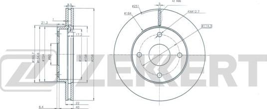 Zekkert BS-6210 - Тормозной диск avtokuzovplus.com.ua