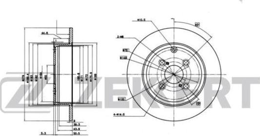 Zekkert BS-6215 - Тормозной диск avtokuzovplus.com.ua