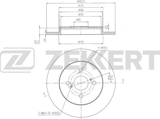 Zekkert BS-6229 - Гальмівний диск autocars.com.ua