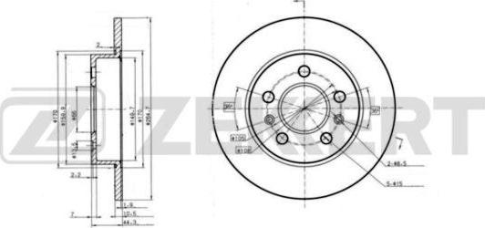 Zekkert BS-6232 - Тормозной диск avtokuzovplus.com.ua