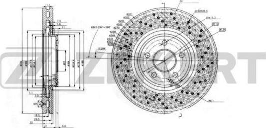 Zekkert BS-6234 - Гальмівний диск autocars.com.ua