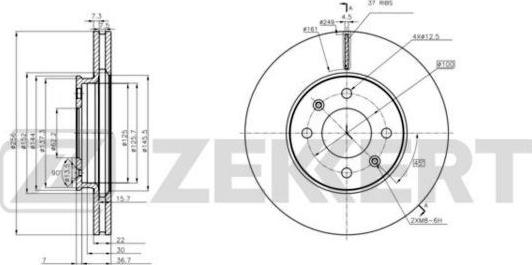 Zekkert BS-6236 - Тормозной диск autodnr.net