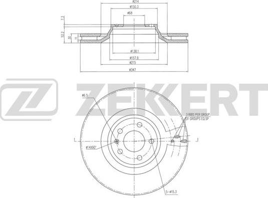 Zekkert BS-6262 - Гальмівний диск autocars.com.ua