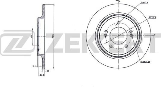 Zekkert BS-6271 - Тормозной диск avtokuzovplus.com.ua