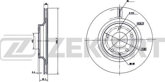 Zekkert BS-6274 - Гальмівний диск autocars.com.ua