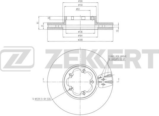 Zekkert BS-6285 - Тормозной диск autodnr.net