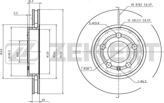 Zekkert BS-6314 - Тормозной диск autodnr.net