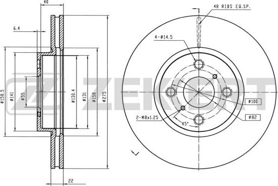 Zekkert BS-6316 - Тормозной диск avtokuzovplus.com.ua