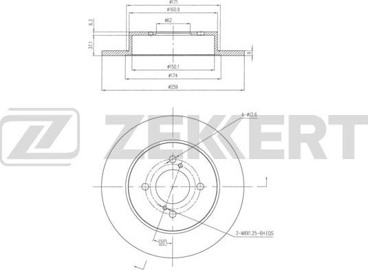Zekkert BS-6327 - Тормозной диск autodnr.net