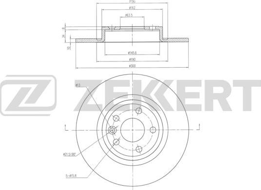 Zekkert BS-6331 - Гальмівний диск autocars.com.ua