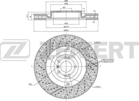 Zekkert BS-6351 - Тормозной диск avtokuzovplus.com.ua