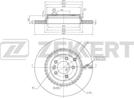 Zekkert BS-6357 - Тормозной диск autodnr.net