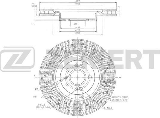 Zekkert BS-6363 - Гальмівний диск autocars.com.ua