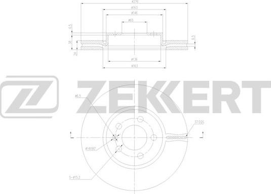 Zekkert BS-6428 - Тормозной диск autodnr.net