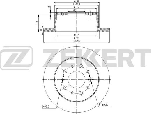 Zekkert BS-6457 - Тормозной диск autodnr.net