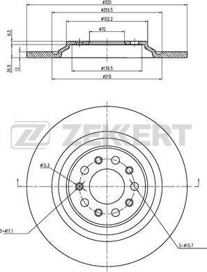 Zekkert BS-6468 - Гальмівний диск autocars.com.ua