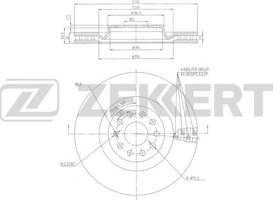 Zekkert BS-6469 - Тормозной диск autodnr.net