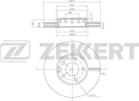 Zekkert BS-6520 - Тормозной диск autodnr.net