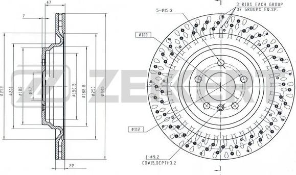 Zekkert BS-6563 - Гальмівний диск autocars.com.ua