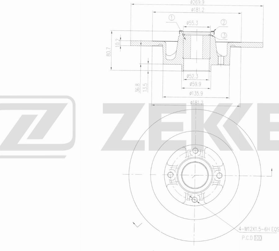 Zekkert BS-6647 - Тормозной диск autodnr.net