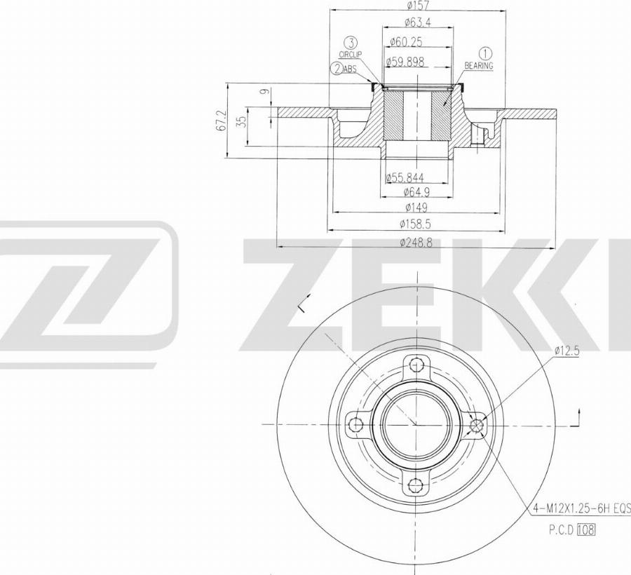 Zekkert BS-6648 - Тормозной диск autodnr.net