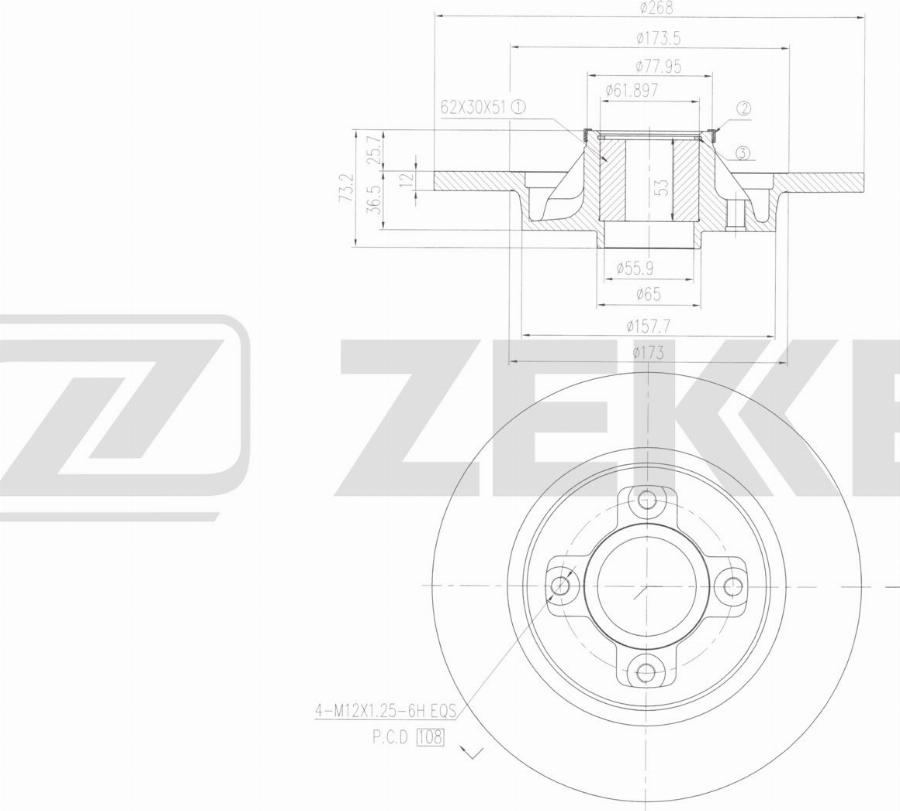 Zekkert BS-6650 - Тормозной диск autodnr.net